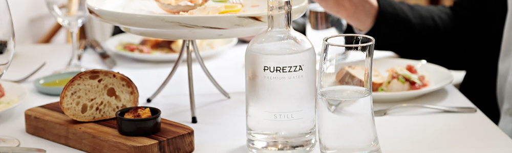 Purezza sparkling water dispenser in use